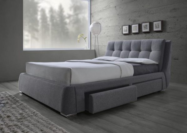 Fenbrook Grey Queen Storage Bed Fashion