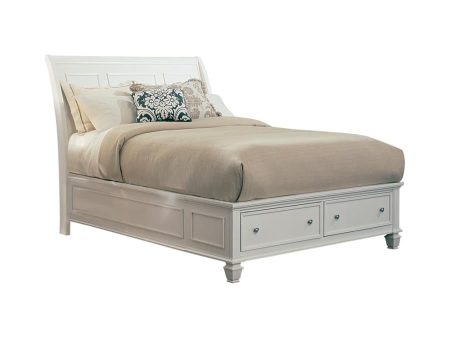 Sandy Beach Ivory Eastern King Storage Bed For Discount