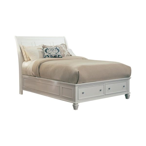 Sandy Beach Ivory Eastern King Storage Bed For Discount