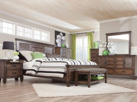 Franco Brown California King Bed 5 Pc Set Hot on Sale