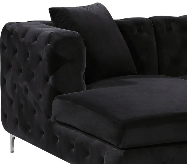 Gail Velvet 3pc. Sectional Online now