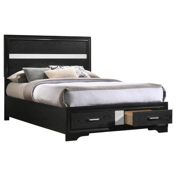 Miranda Black Full Storage Bed on Sale