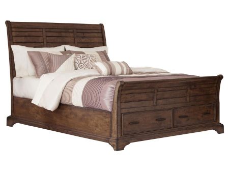 Elk Grove Brown Queen Storage Bed Fashion