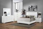 Felicity White Eastern King Bed 6 Pc Set on Sale