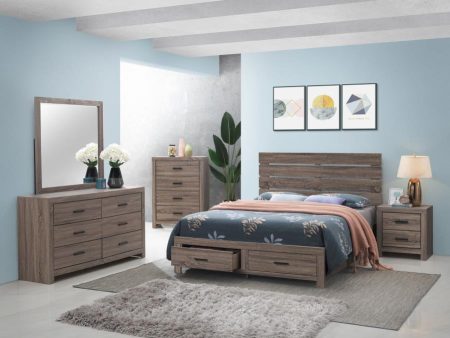 Brantford Brown Queen Bed 4 Pc Set Fashion