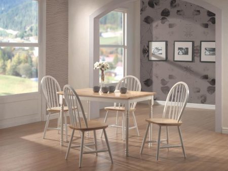 Taffee White 5 Pc Dining Set on Sale