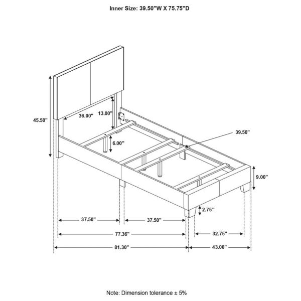 Dorian Black Twin Bed on Sale