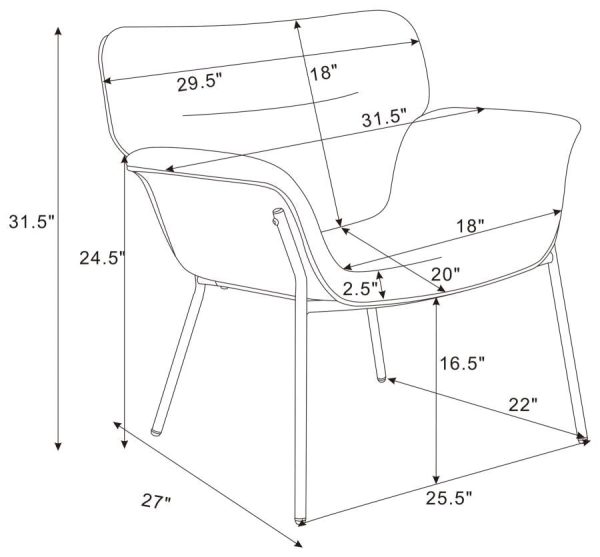 Davina Grey Accent Chair For Sale