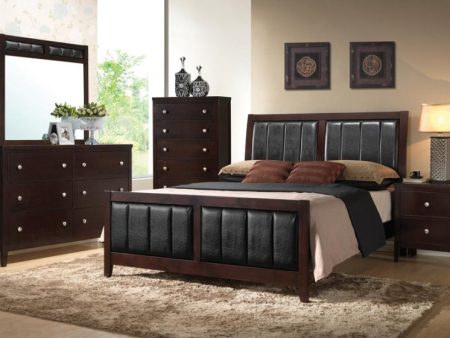 Carlton Brown Full Bed 4 Pc Set Fashion