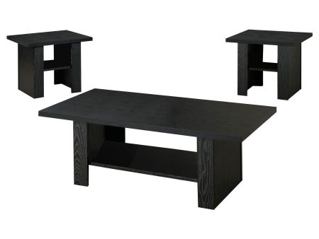 Rodez Black 3 Pc Coffee Table Set For Discount