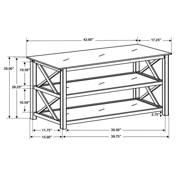 Rachelle Brown Sofa Table Online Hot Sale