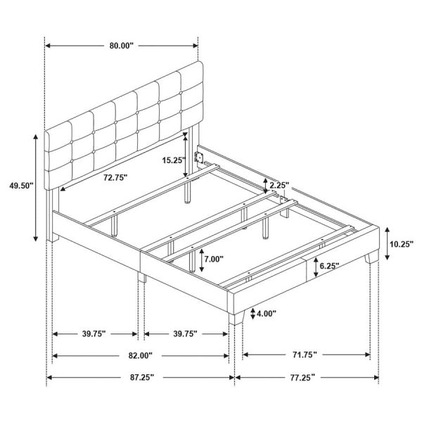 Mapes Grey Eastern King Bed Online Hot Sale