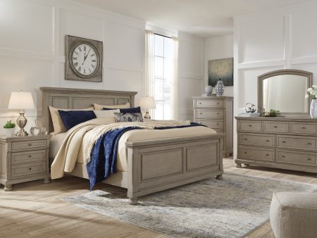 Lettner Light Gray Panel Bedroom Set Online