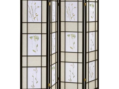 Catabella Black 4 Panel Room Divider Supply