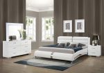 Jeremaine White Queen Bed 4 Pc Set For Discount