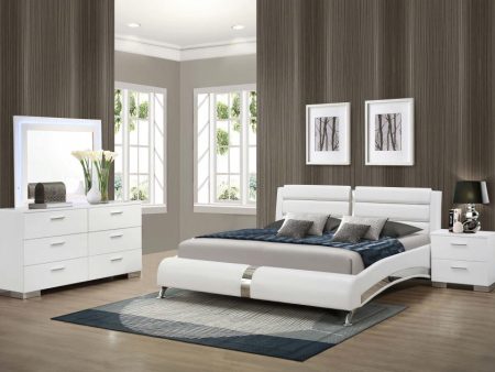 Jeremaine White Queen Bed 4 Pc Set For Discount