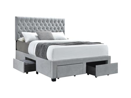 Soledad Grey Eastern King Storage Bed on Sale