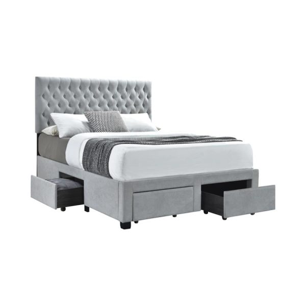 Soledad Grey Eastern King Storage Bed on Sale