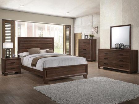 Brandon Brown Queen Bed 4 Pc Set Online