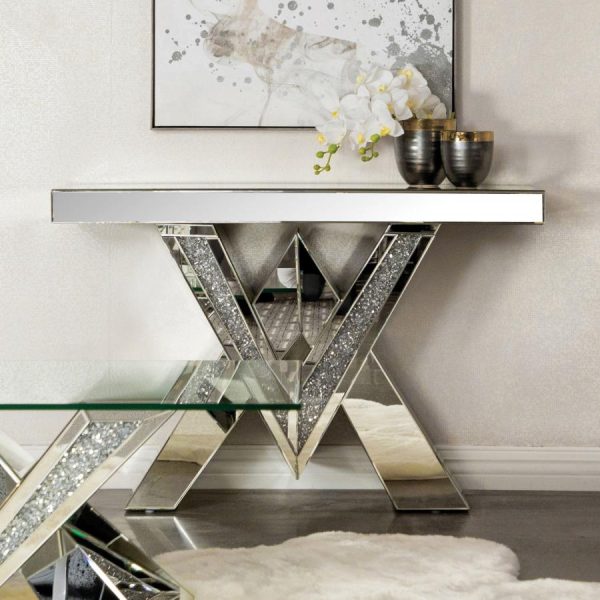 Taffeta Silver Sofa Table on Sale