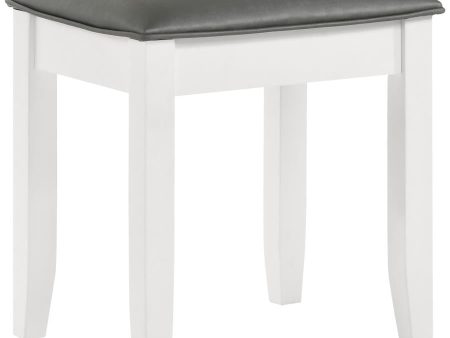 Felicity White Vanity Stool on Sale