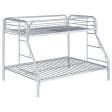 Morgan Silver Twin   Full Bunk Bed For Cheap