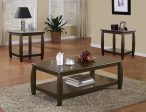 Dixon Brown 3 Pc Coffee Table Set on Sale