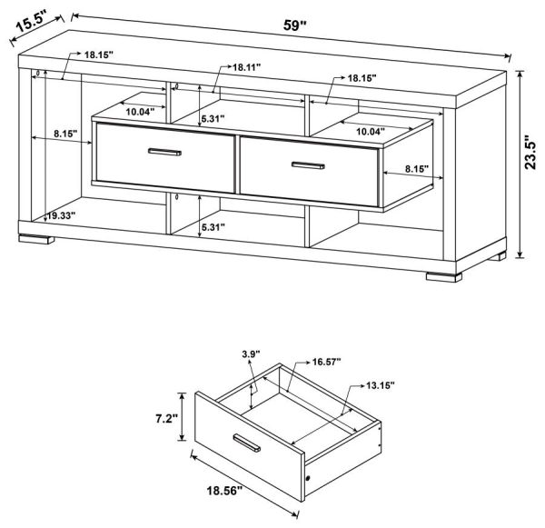 Darien Brown 59  Tv Stand Fashion