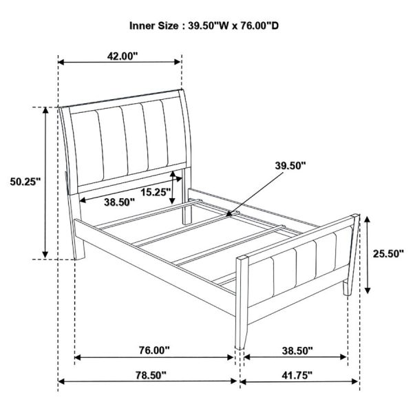 Carlton Brown Twin Bed Cheap