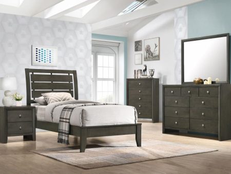 Serenity Grey Twin Bed 4 Pc Set Online now