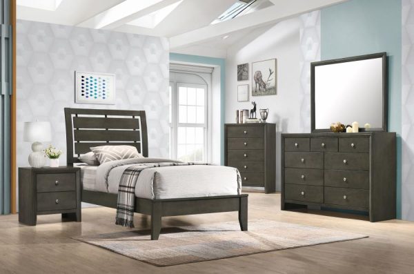 Serenity Grey Twin Bed 4 Pc Set Online now