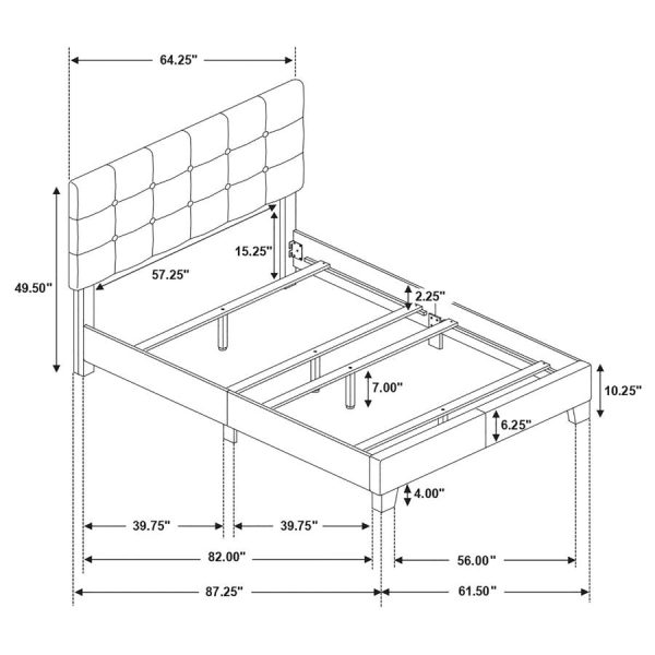 Mapes Grey Queen Bed Cheap