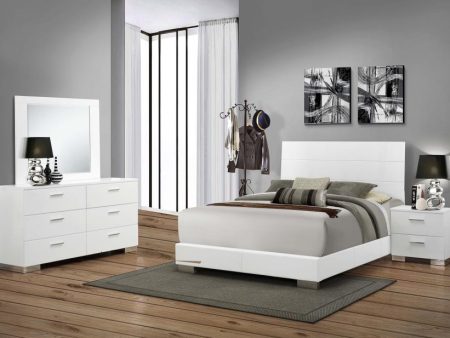 Felicity White California King Bed 4 Pc Set Online Hot Sale