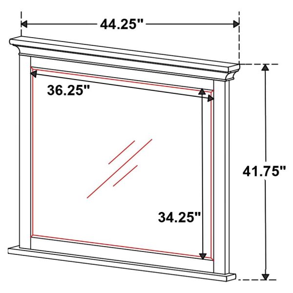 Franco Brown Dresser Mirror Discount