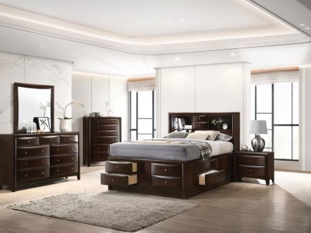 Phoenix Brown Eastern King Bed 5 Pc Set For Sale