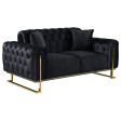 Florida Sofa, Loveseat and Chair Living Room Set-Black Fashion