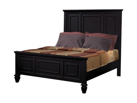 Sandy Beach Black Queen Bed Discount