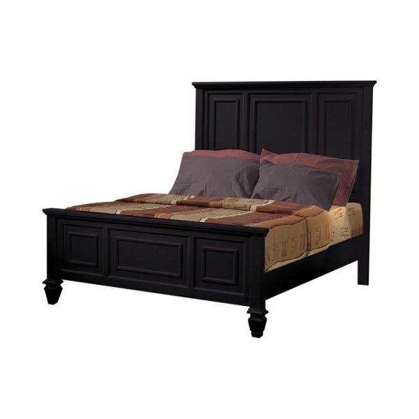 Sandy Beach Black Queen Bed Discount