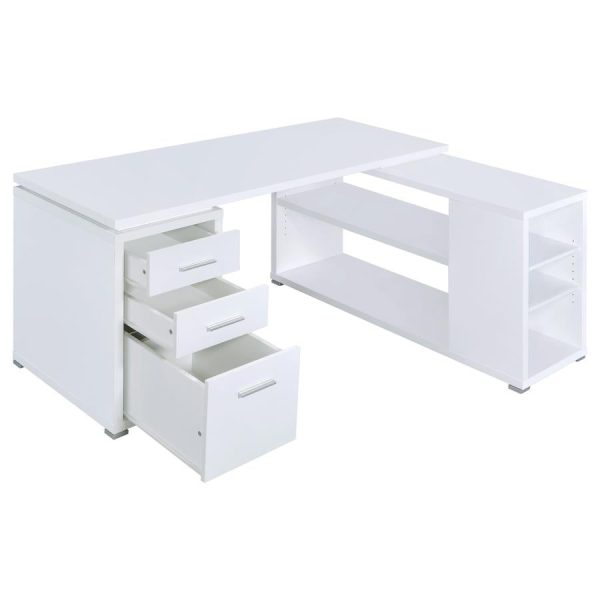 Yvette White L-shape Desk Online Hot Sale