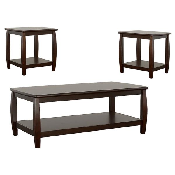 Dixon Brown 3 Pc Coffee Table Set on Sale