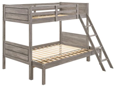 Ryder Grey Twin   Full Bunk Bed For Sale