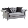 Frostine Silver 2 Pc Sofa Set For Sale