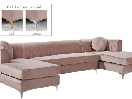 Graham Velvet 3pc. Sectional Sale