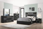 Blacktoft Black Eastern King Bed 5 Pc Set For Sale