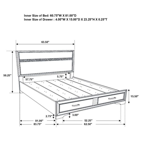 Miranda Black Queen Storage Bed Hot on Sale