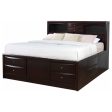 Phoenix Brown Eastern King Storage Bed Online Hot Sale