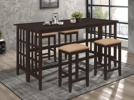 Gabriel Brown 5 Pc Counter Height Dining Set For Discount