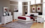 Jessica White California King Bed 5 Pc Set For Sale