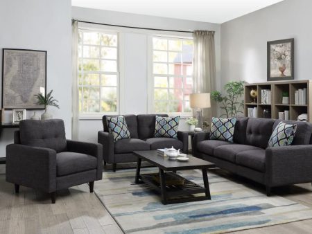 Watsonville Grey 3 Pc Sofa Set Online Hot Sale