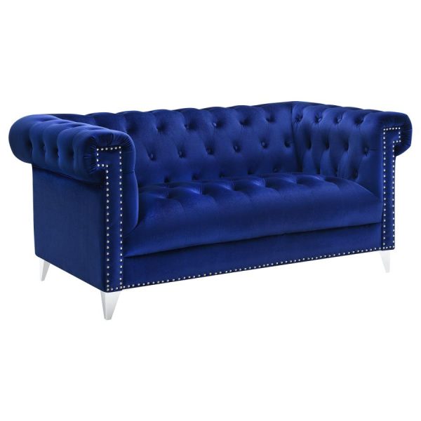 Bleker Blue Loveseat Discount